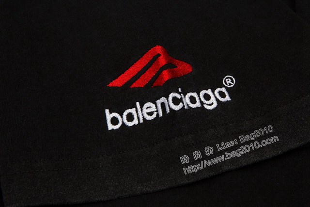 Balenciaga專櫃巴黎世家2023SS新款刺繡印花T恤 男女同款 tzy2640